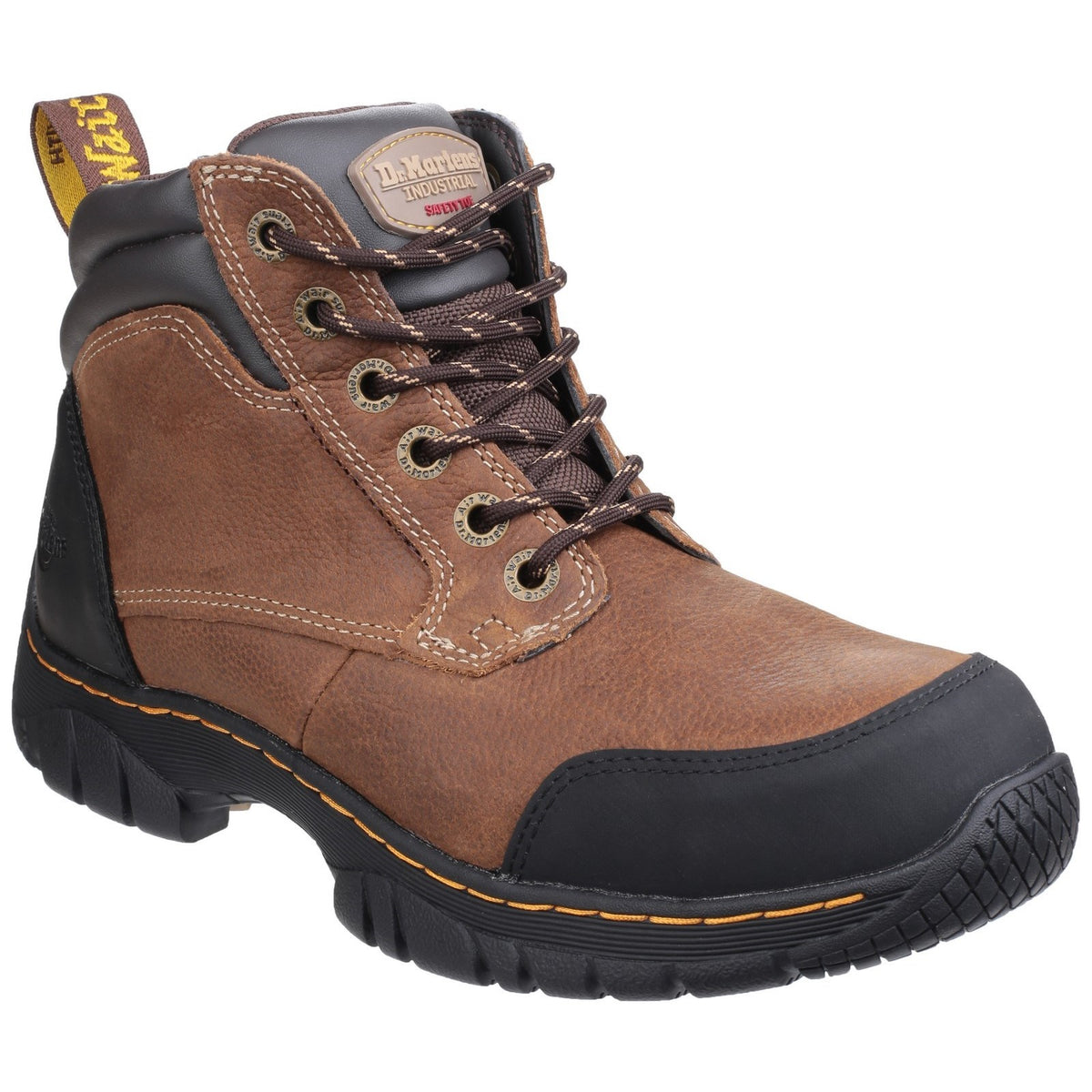 Men s Dr Martens Brown Riverton SB Lace up Hiker Safety Boot safety giant