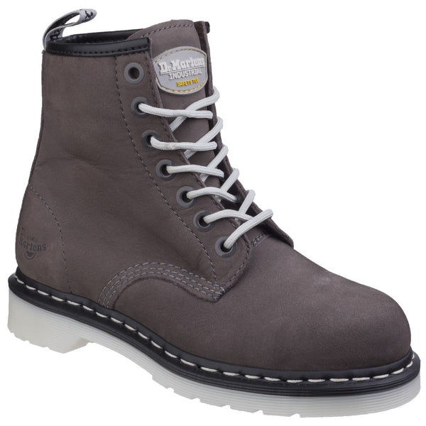 Women s Dr Martens Grey Wind River Maple Classic Steel Toe Work Boot safety giant