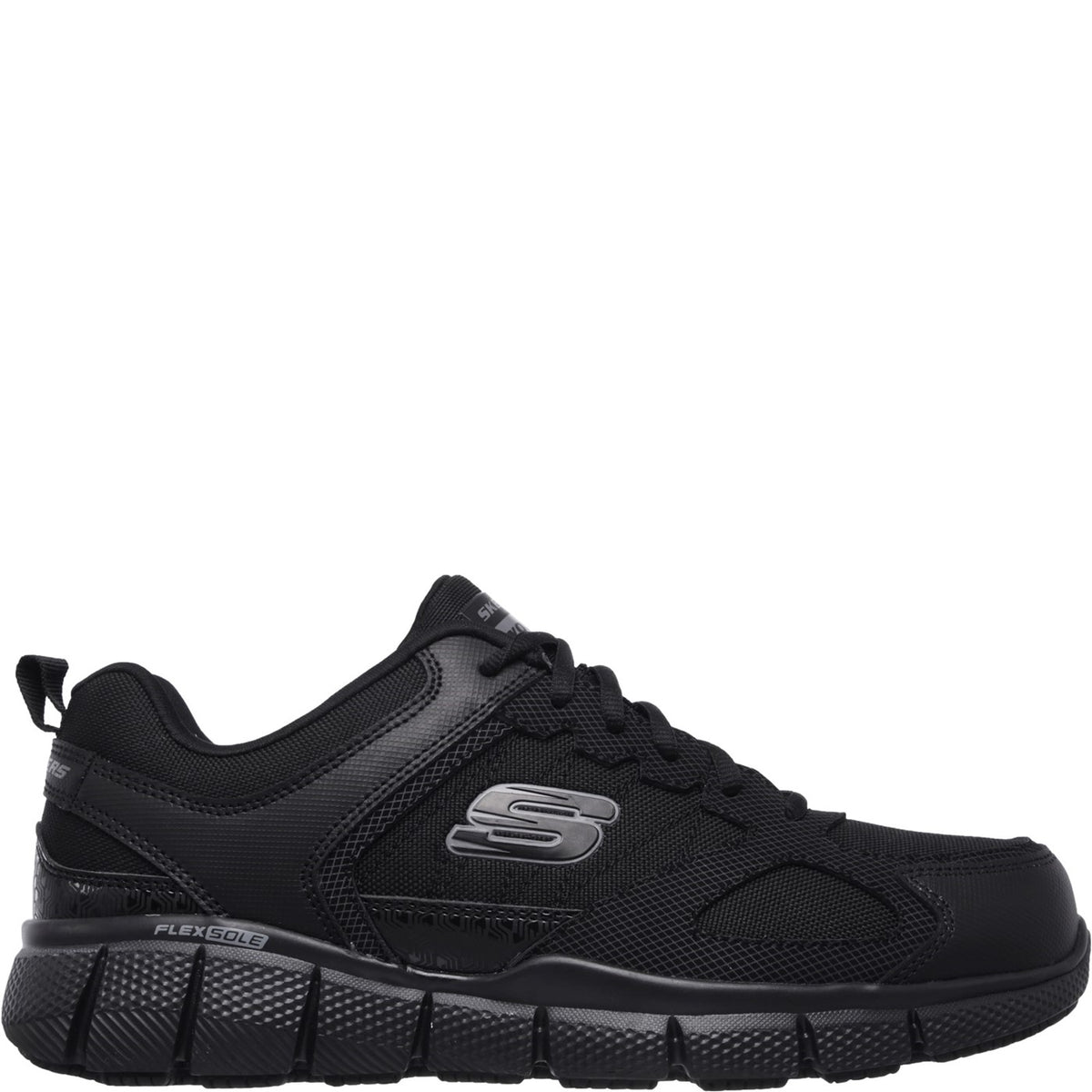 Men's Skechers Black Telphin Sanphet Slip Resistant Shoe – safety-giant